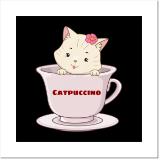 Catpuccino - Cat Pun Posters and Art